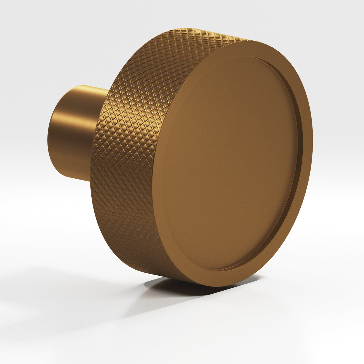 Colonial Bronze 595 Diamond-Knurled Disc Knob with Straight Post, 1-1/4 in Diameter - Matte Light Statuary Bronze
