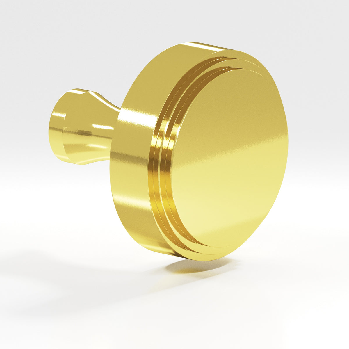 Colonial Bronze 620 Stepped Disc Knob with Flared Post, 1 in Diameter - French Gold