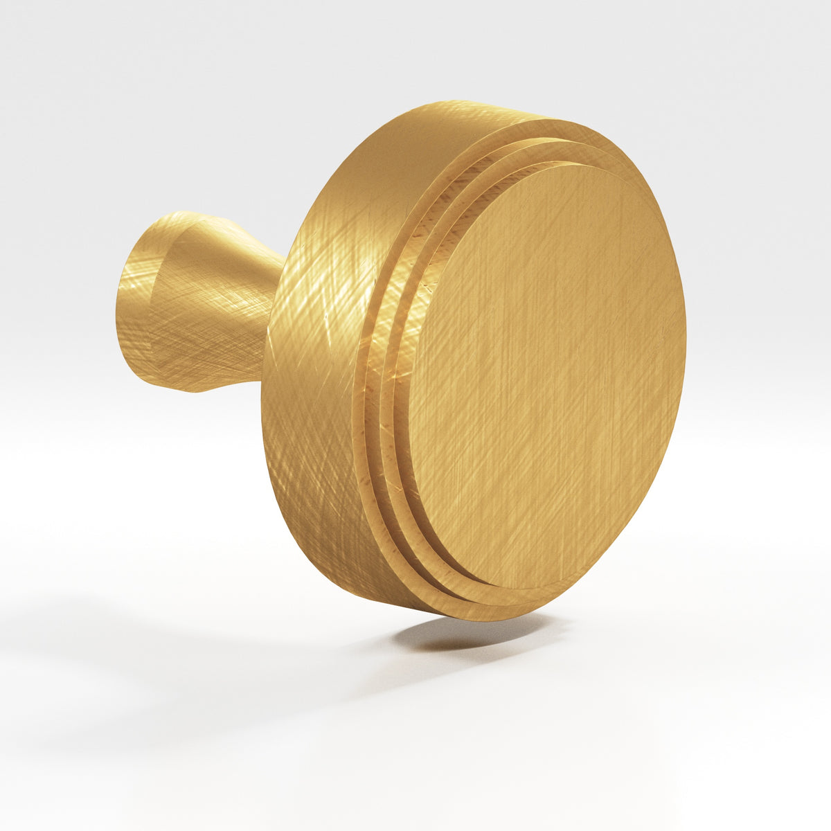 Colonial Bronze 620 Stepped Disc Knob with Flared Post, 1 in Diameter - Weathered Brass