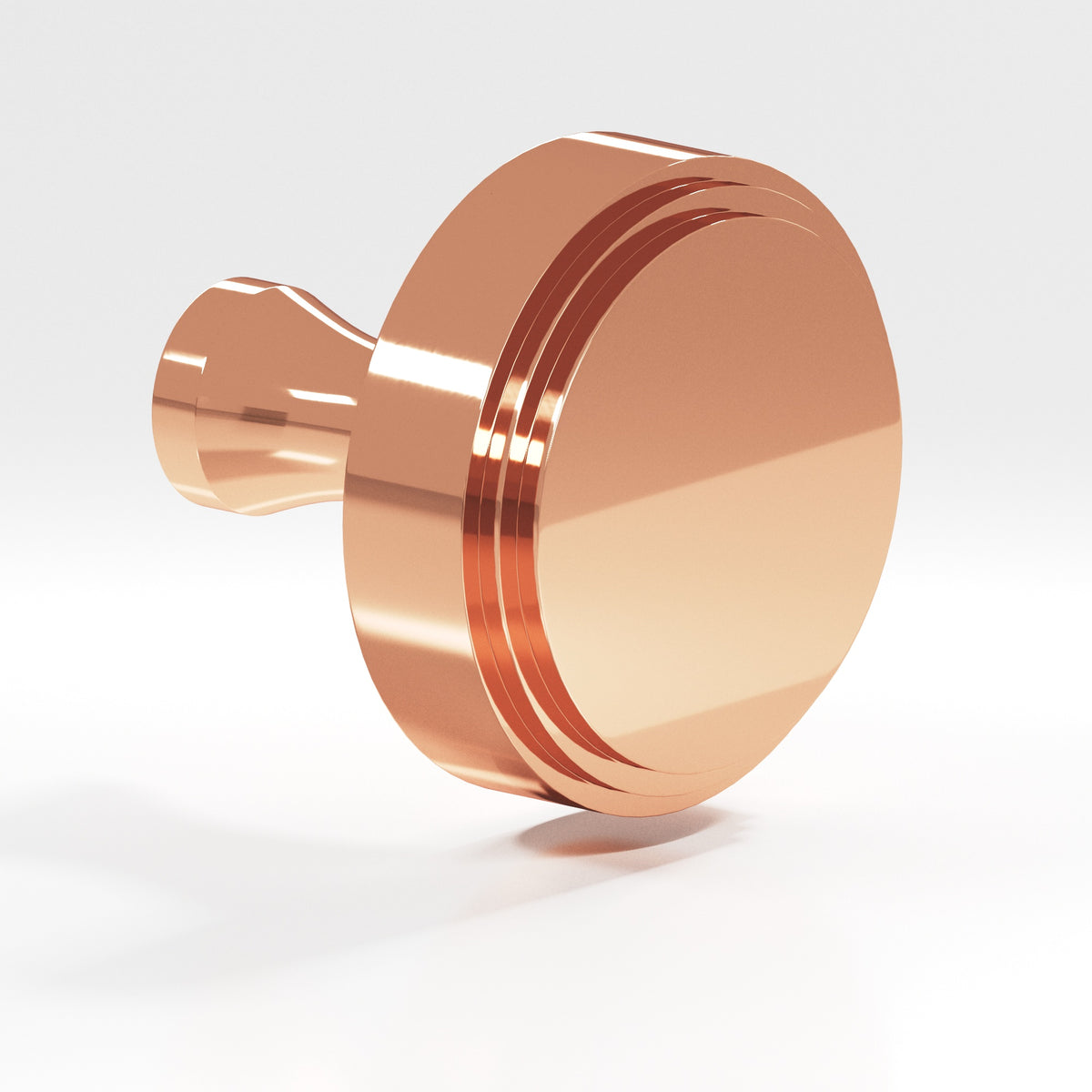 Colonial Bronze 620 Stepped Disc Knob with Flared Post, 1 in Diameter - Polished Copper