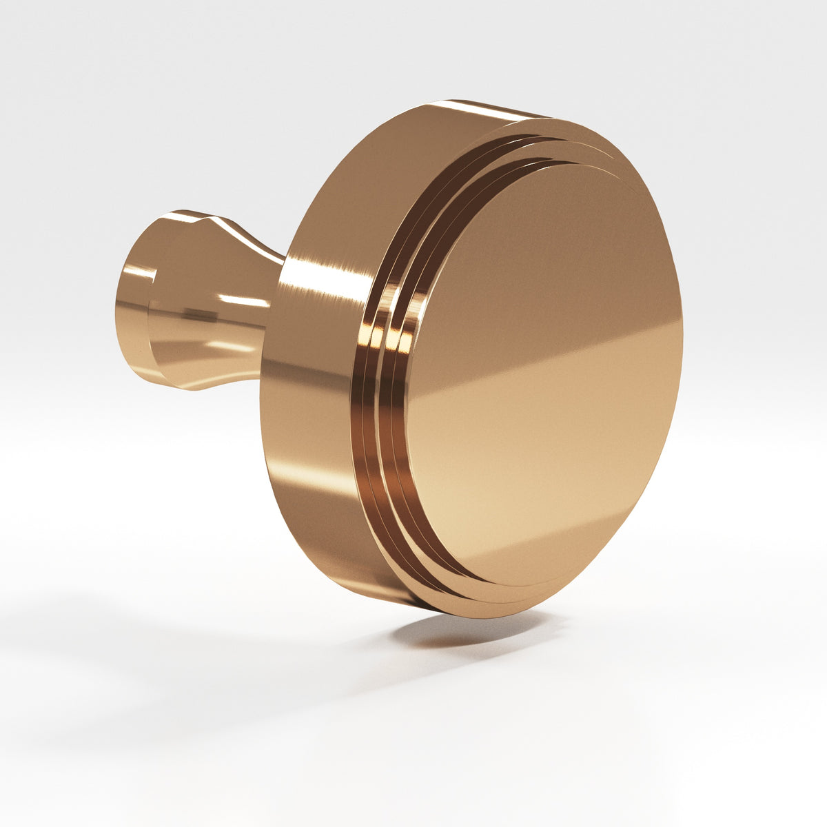 Colonial Bronze 620 Stepped Disc Knob with Flared Post, 1 in Diameter - Polished Bronze
