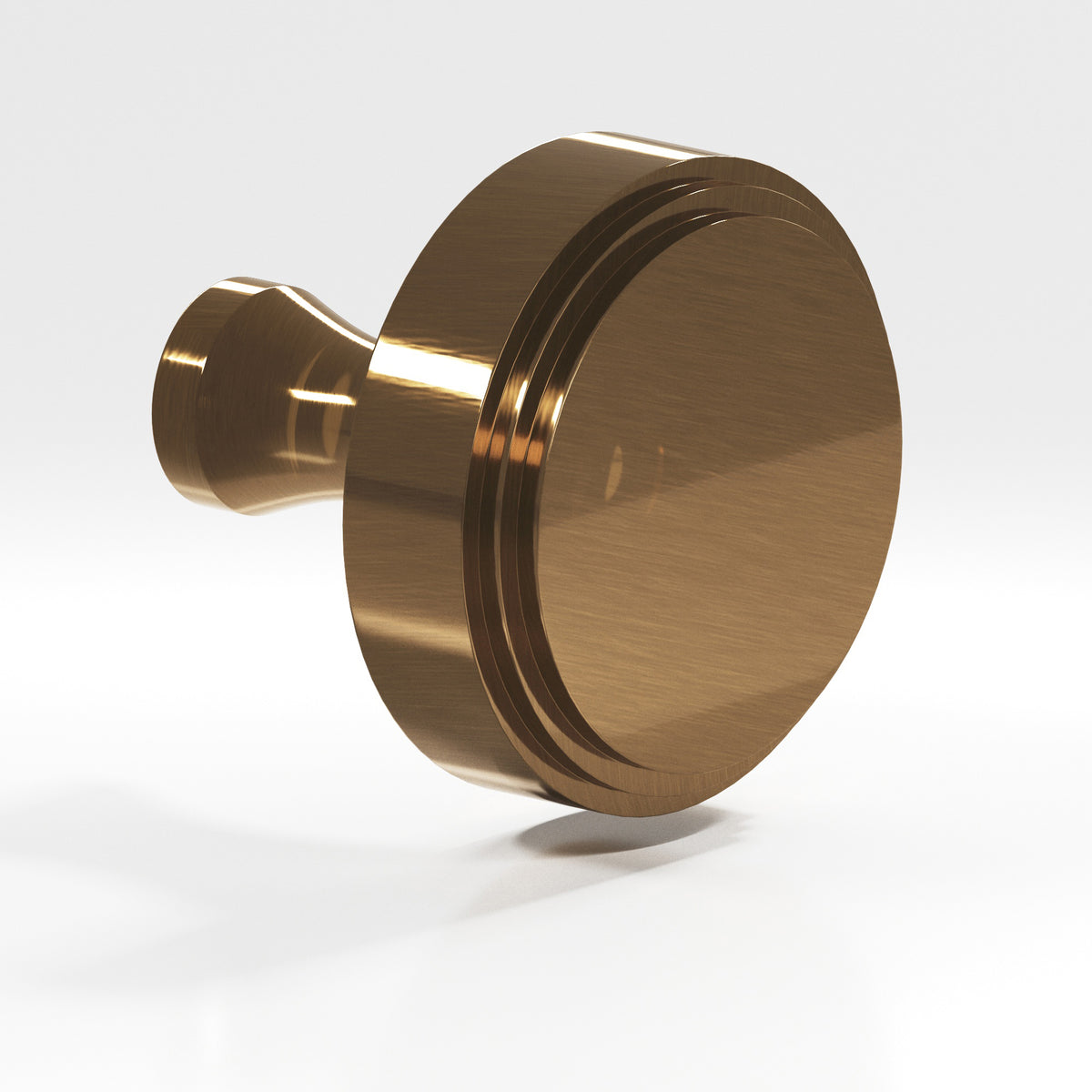 Colonial Bronze 620 Stepped Disc Knob with Flared Post, 1 in Diameter - Light Statuary Bronze