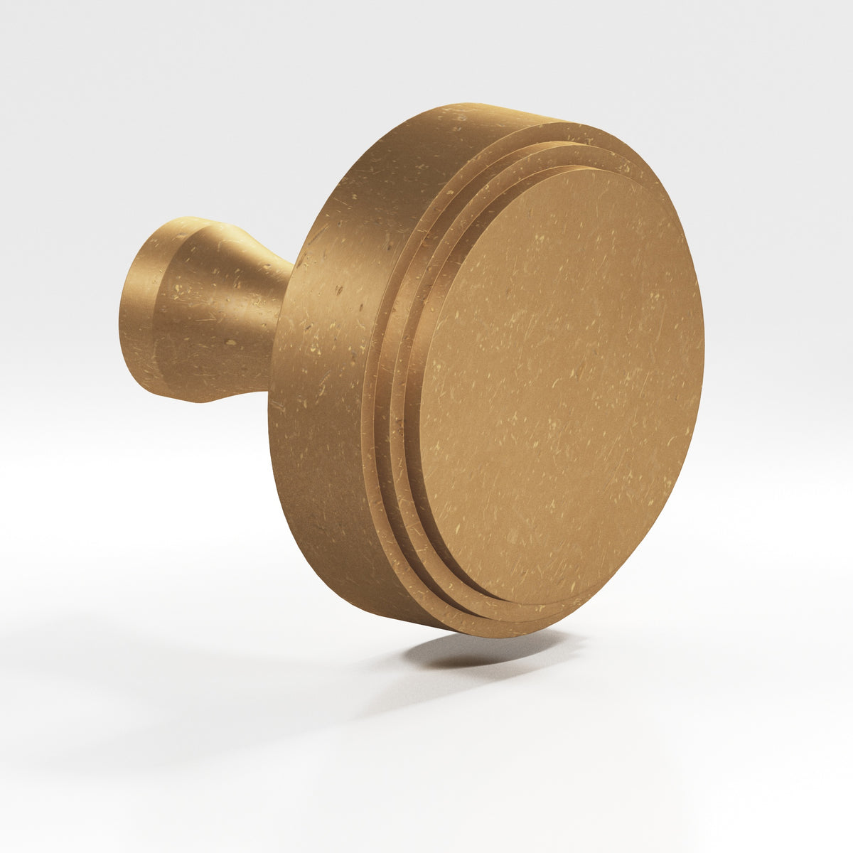 Colonial Bronze 620 Stepped Disc Knob with Flared Post, 1 in Diameter - Distressed Light Statuary Bronze