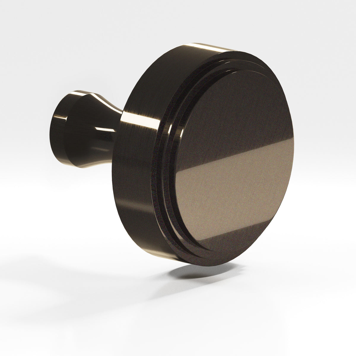 Colonial Bronze 620 Stepped Disc Knob with Flared Post, 1 in Diameter - Dark Statuary Bronze