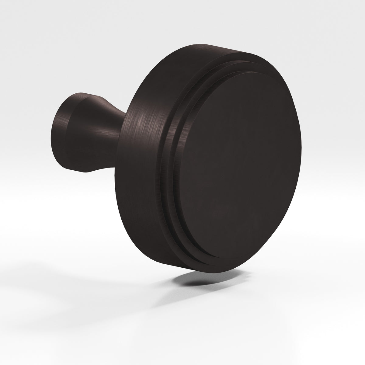 Colonial Bronze 620 Stepped Disc Knob with Flared Post, 1 in Diameter - Matte Dark Statuary Bronze