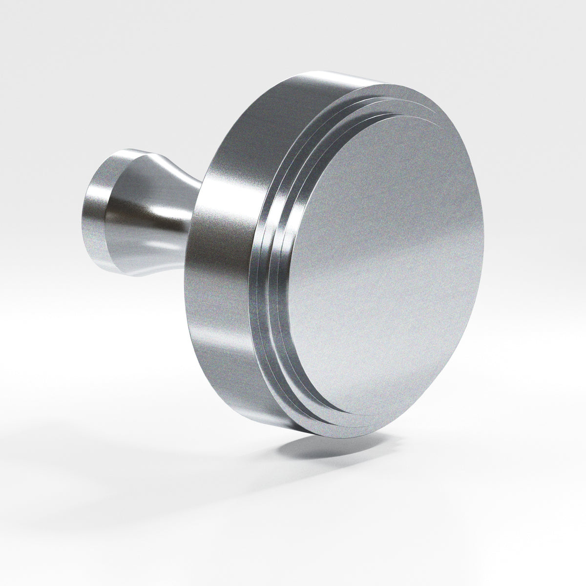 Colonial Bronze 620 Stepped Disc Knob with Flared Post, 1 in Diameter - Satin Chrome