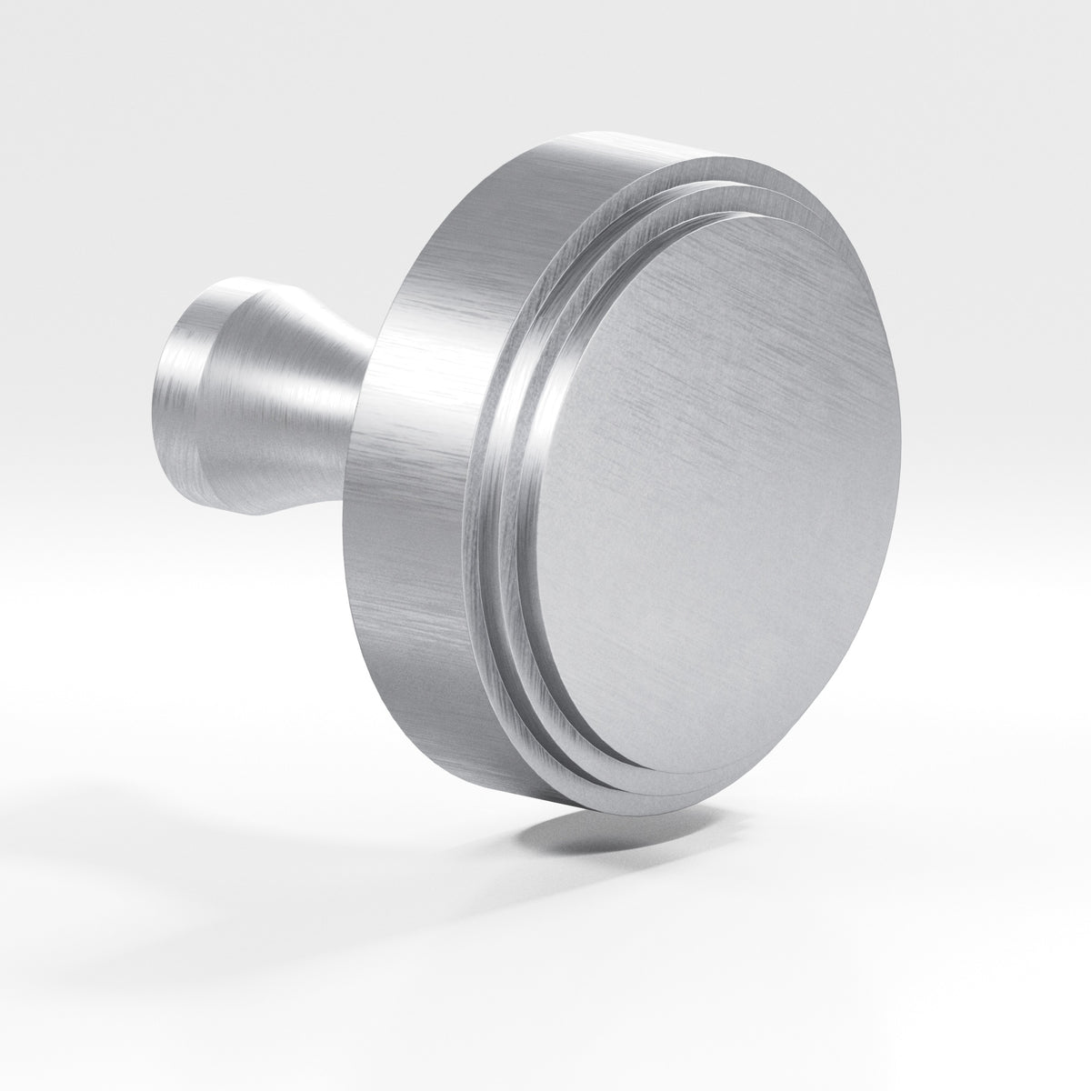 Colonial Bronze 620 Stepped Disc Knob with Flared Post, 1 in Diameter - Matte Satin Chrome