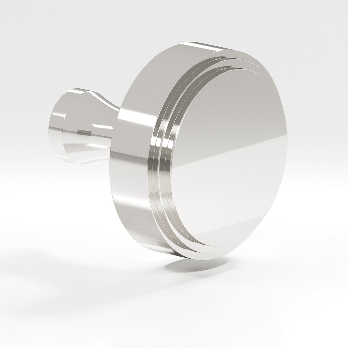 Colonial Bronze 620 Stepped Disc Knob with Flared Post, 1 in Diameter - Polished Nickel
