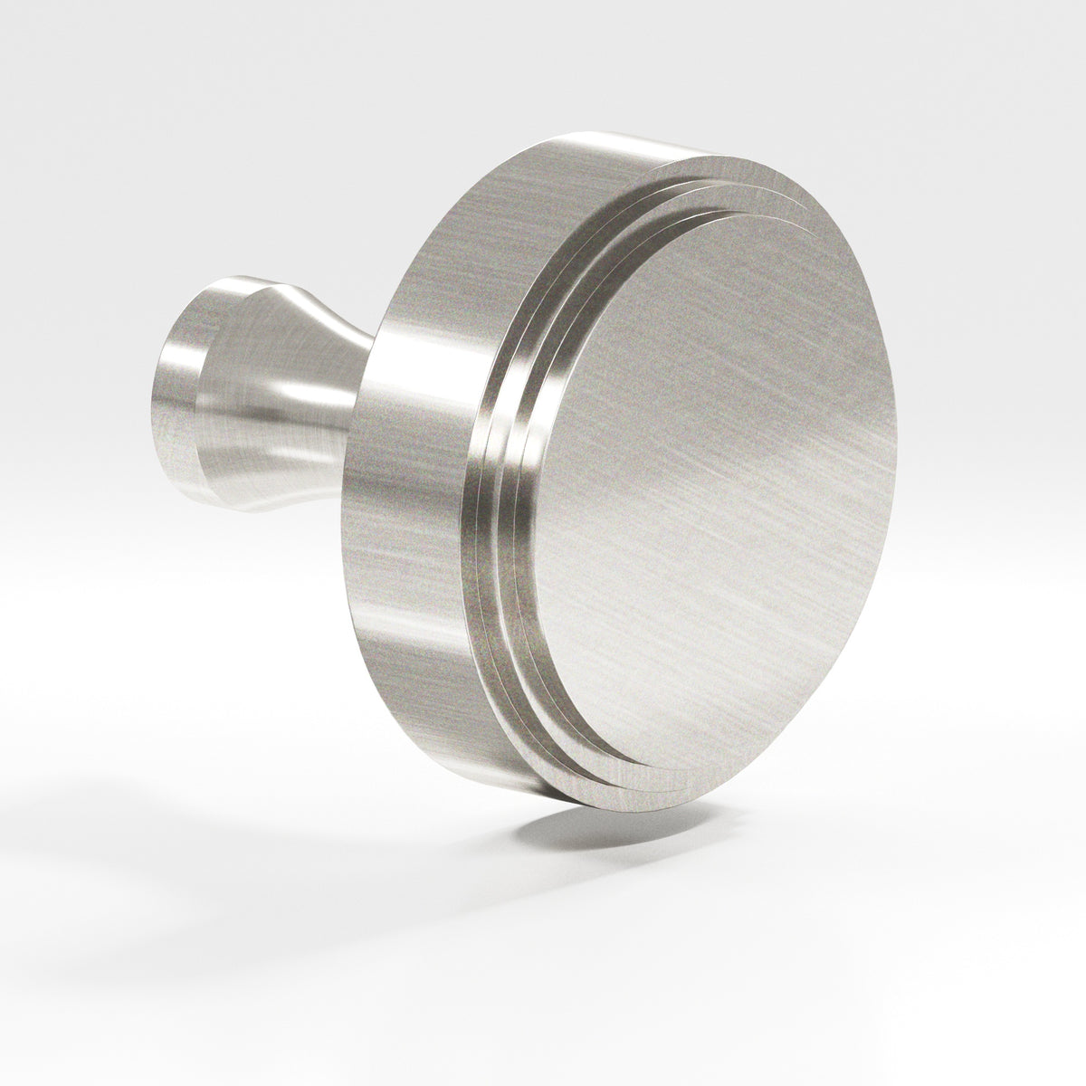 Colonial Bronze 620 Stepped Disc Knob with Flared Post, 1 in Diameter - Satin Nickel