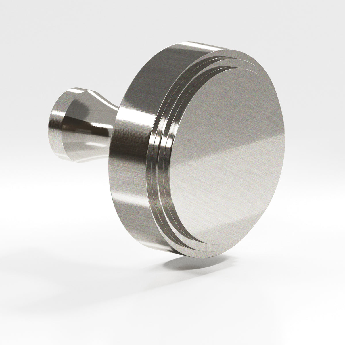 Colonial Bronze 620 Stepped Disc Knob with Flared Post, 1 in Diameter - Nickel Stainless