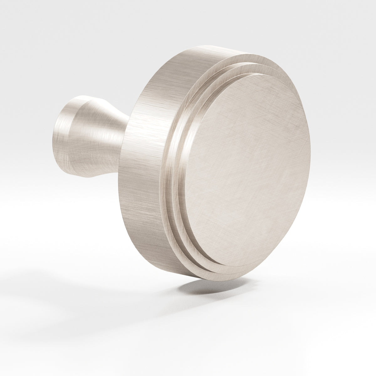 Colonial Bronze 620 Stepped Disc Knob with Flared Post, 1 in Diameter - Matte Satin Nickel