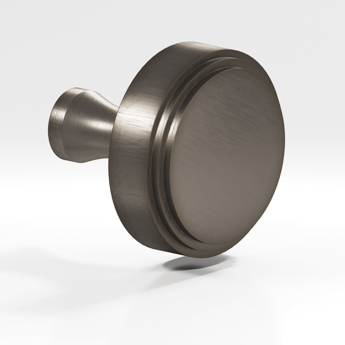 Colonial Bronze 620 Stepped Disc Knob with Flared Post, 1 in Diameter - Pewter