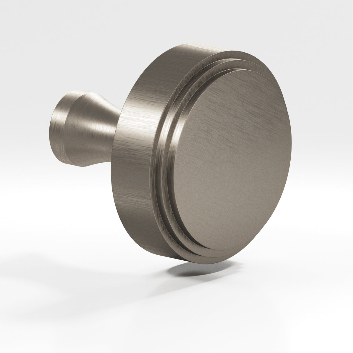 Colonial Bronze 620 Stepped Disc Knob with Flared Post, 1 in Diameter - Matte Pewter