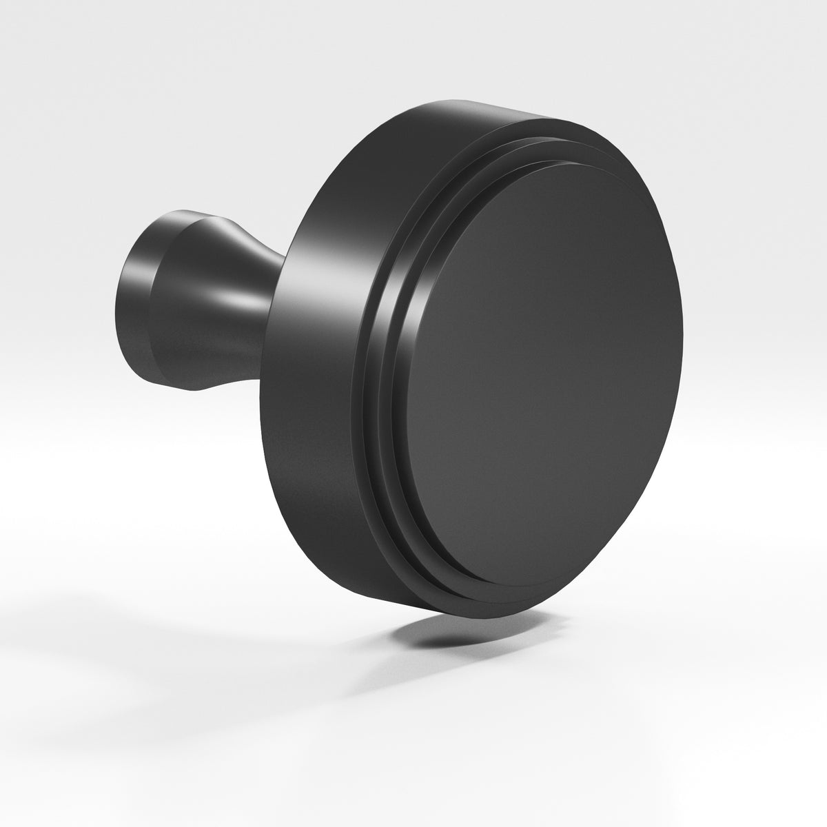 Colonial Bronze 620 Stepped Disc Knob with Flared Post, 1 in Diameter - Matte Graphite