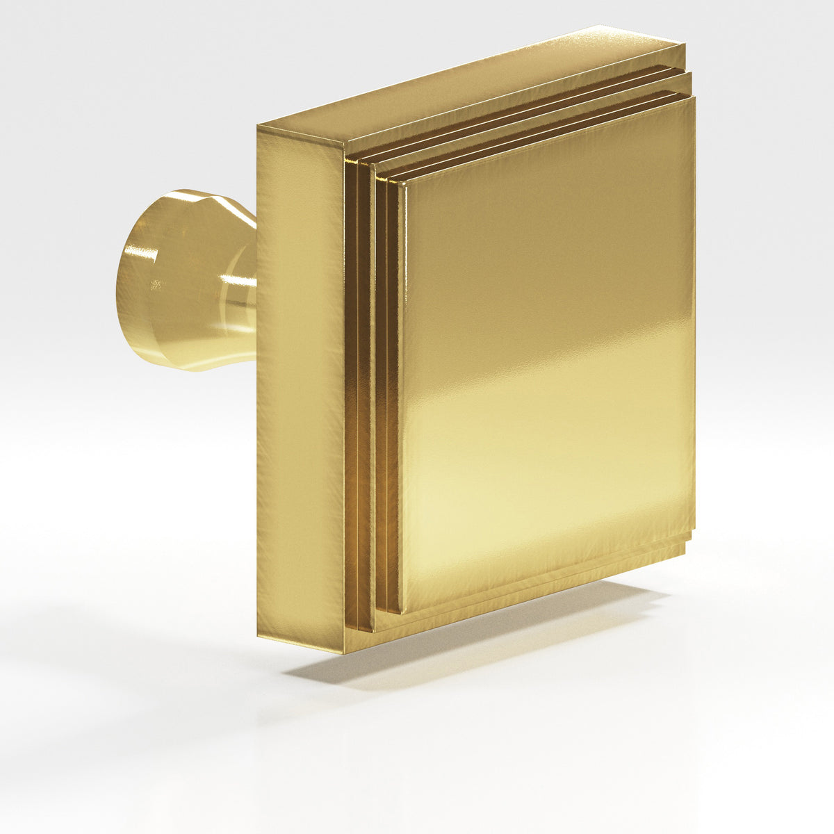 Colonial Bronze 623 Stepped Square Knob with Flared Post, 1 in - Antique Bronze