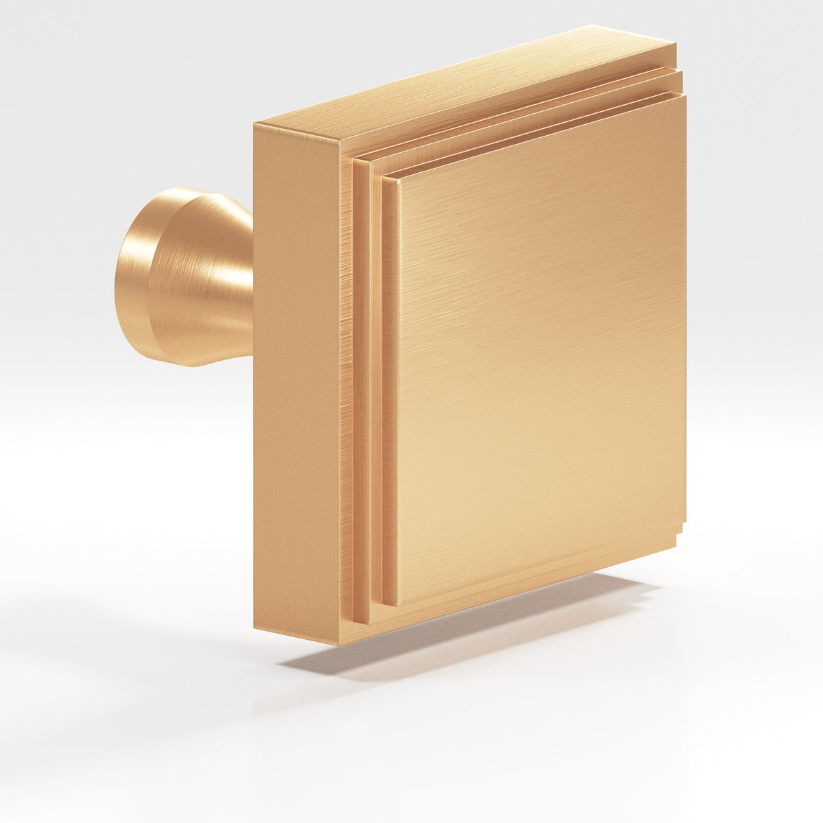 Colonial Bronze 623 Stepped Square Knob with Flared Post, 1 in - Matte Satin Bronze