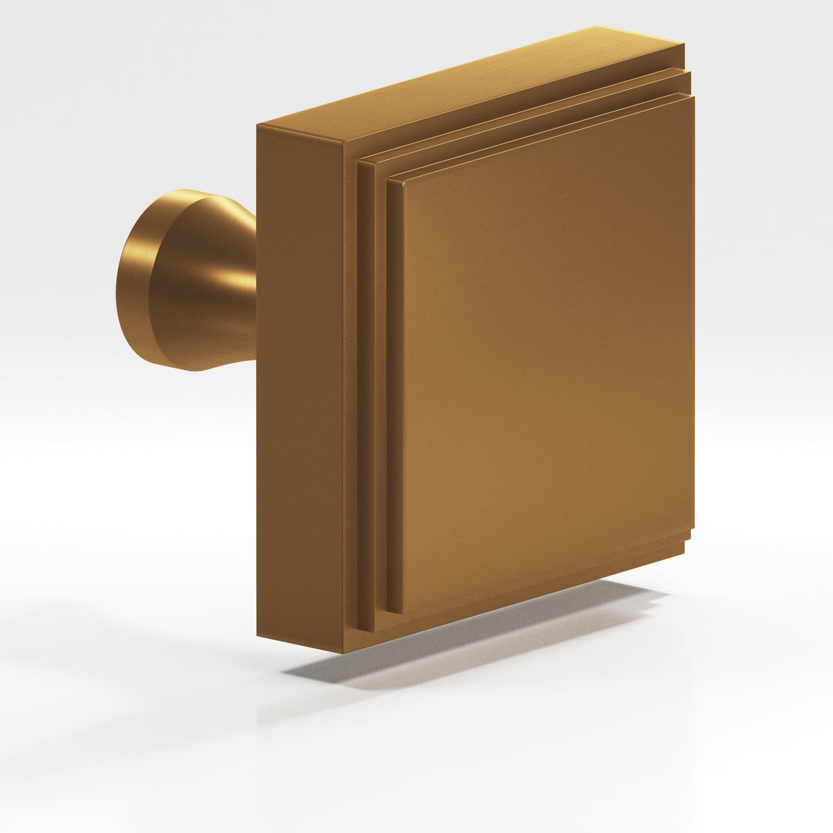 Colonial Bronze 623 Stepped Square Knob with Flared Post, 1 in - Matte Light Statuary Bronze