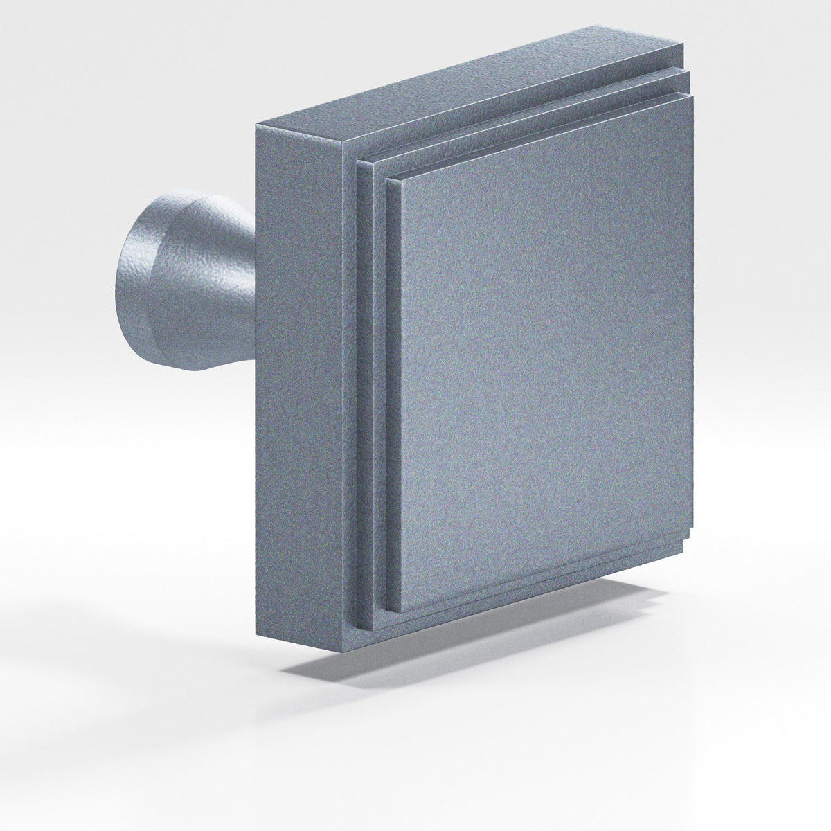 Colonial Bronze 623 Stepped Square Knob with Flared Post, 1 in - Frost Chrome™