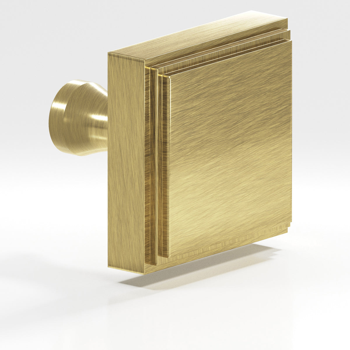 Colonial Bronze 623 Stepped Square Knob with Flared Post, 1 in