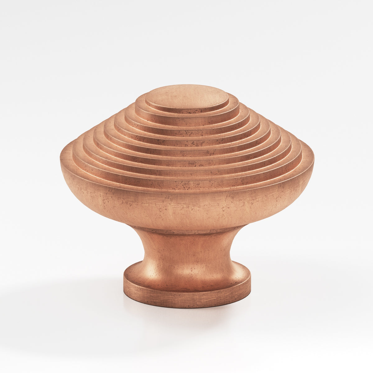 Colonial Bronze 632 Half-Beehive Knob, 1-1/4 in Diameter - Distressed Antique Copper