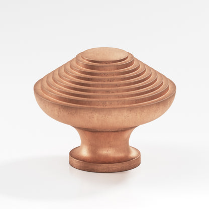 Colonial Bronze 633BB Half-Beehive Back-to-Back Shower Door Knob Kit, 1-1/2 in Diameter - Distressed Antique Copper