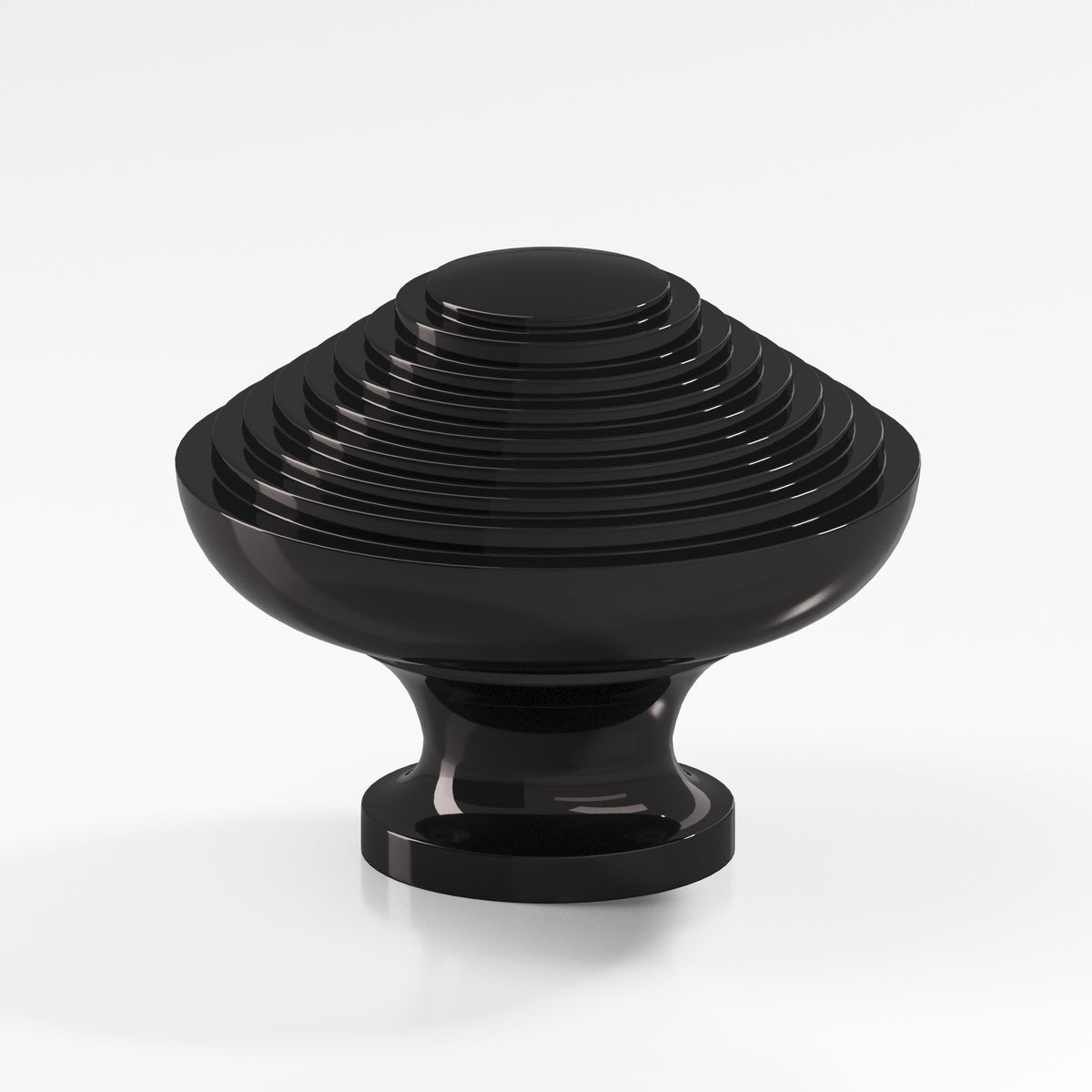 Colonial Bronze 633BB Half-Beehive Back-to-Back Shower Door Knob Kit, 1-1/2 in Diameter - Satin Black