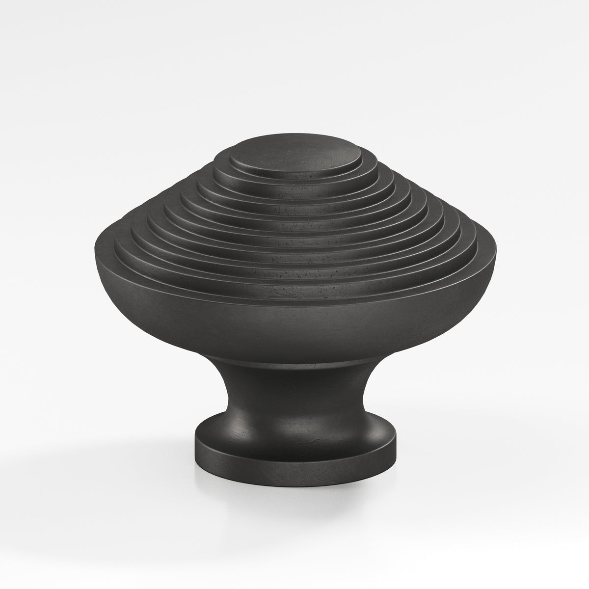 Colonial Bronze 632 Half-Beehive Knob, 1-1/4 in Diameter - Distressed Satin Black