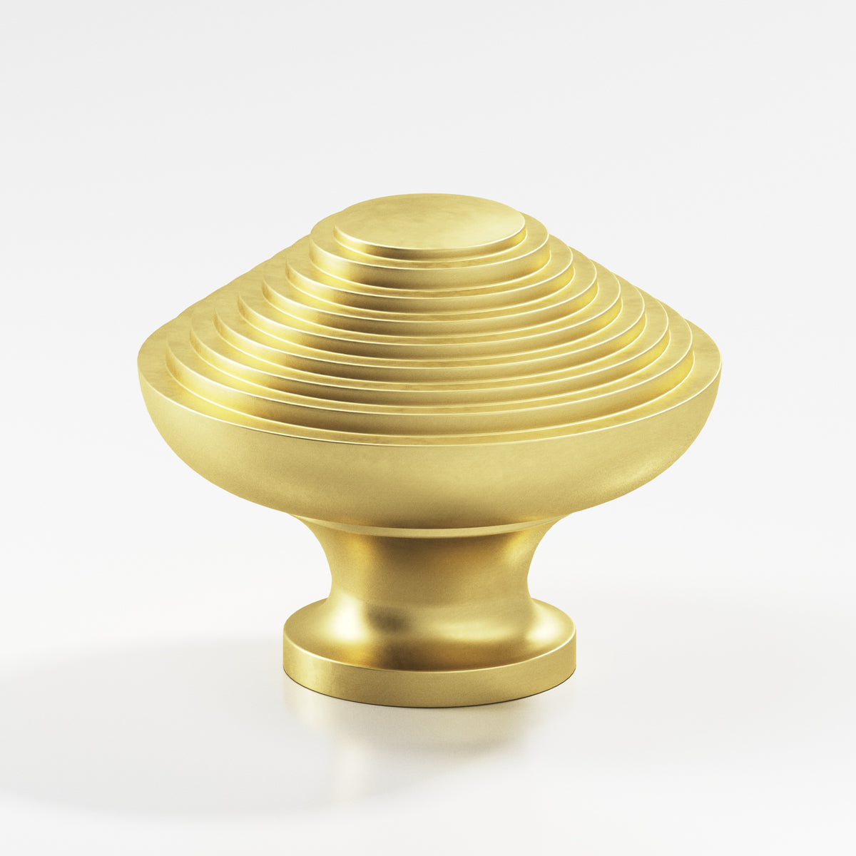 Colonial Bronze 632 Half-Beehive Knob, 1-1/4 in Diameter - Matte Satin Brass