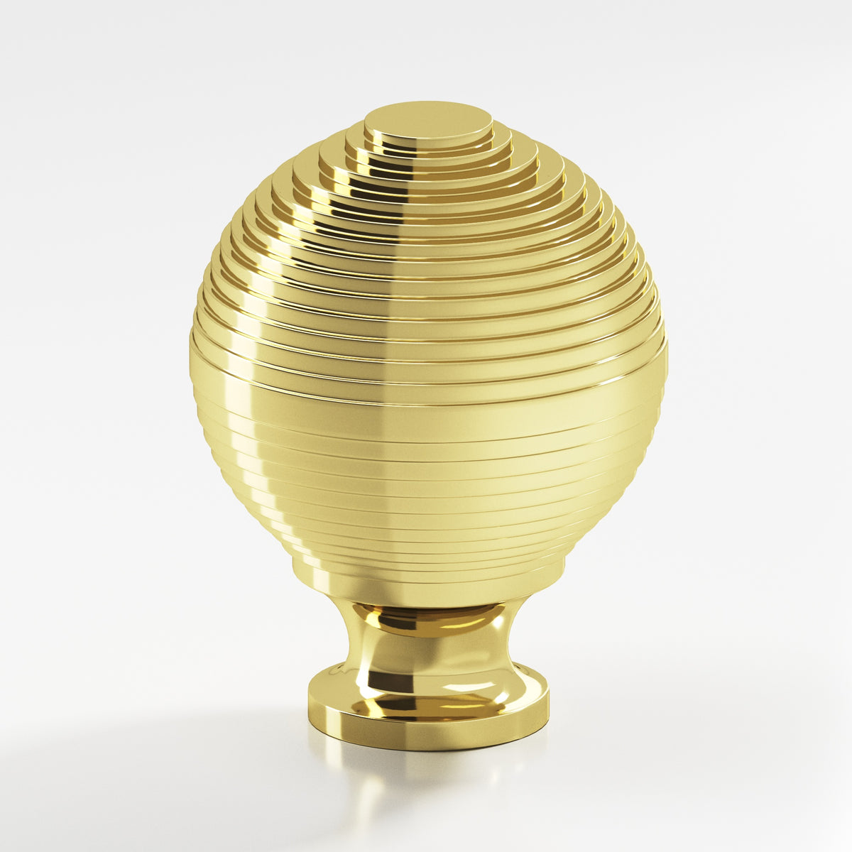 Colonial Bronze 637BB Beehive Back-to-Back Shower Door Knob Kit, 1-1/2 in Diameter - Polished Brass