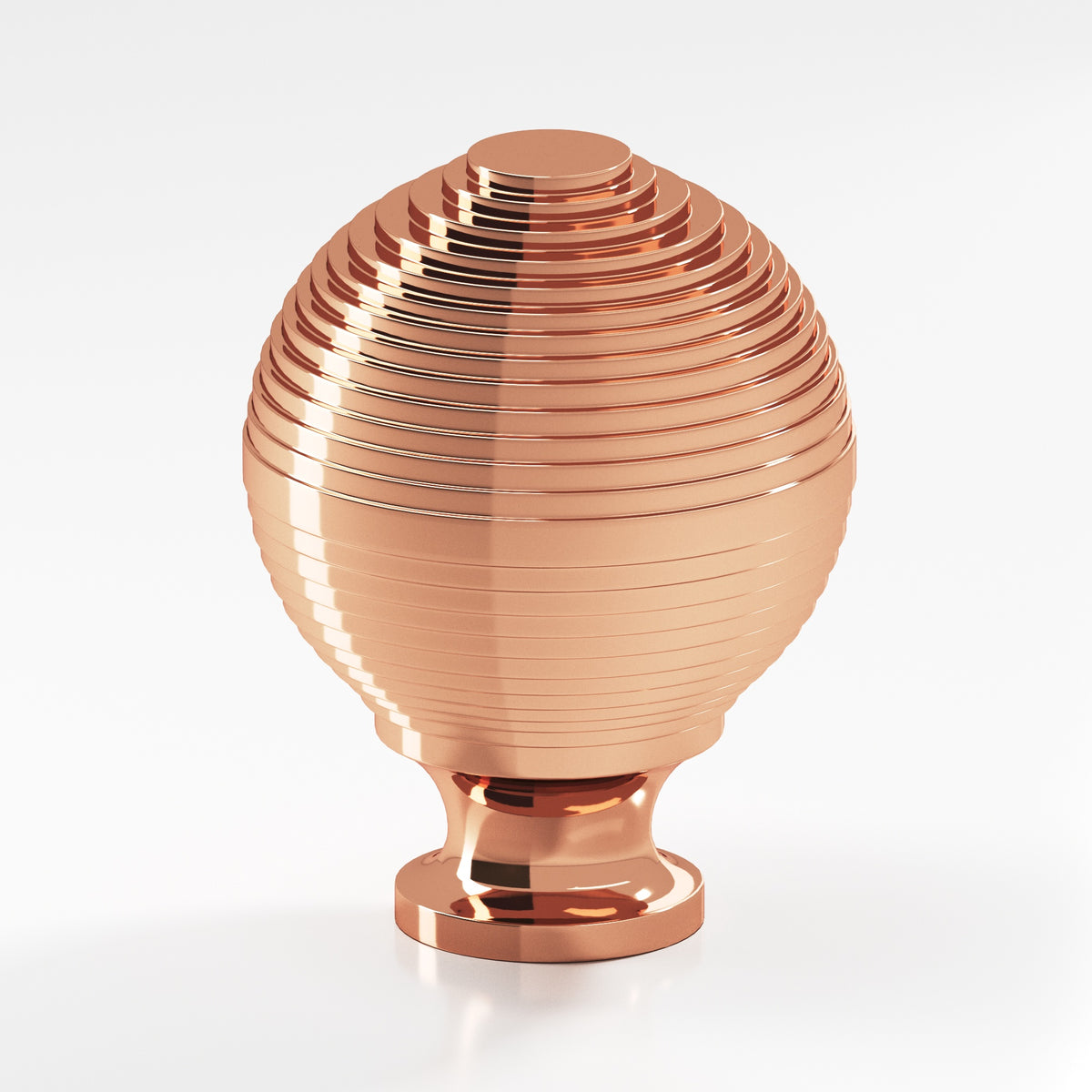 Colonial Bronze 636 Beehive Knob, 1-1/4 in Diameter - Polished Copper