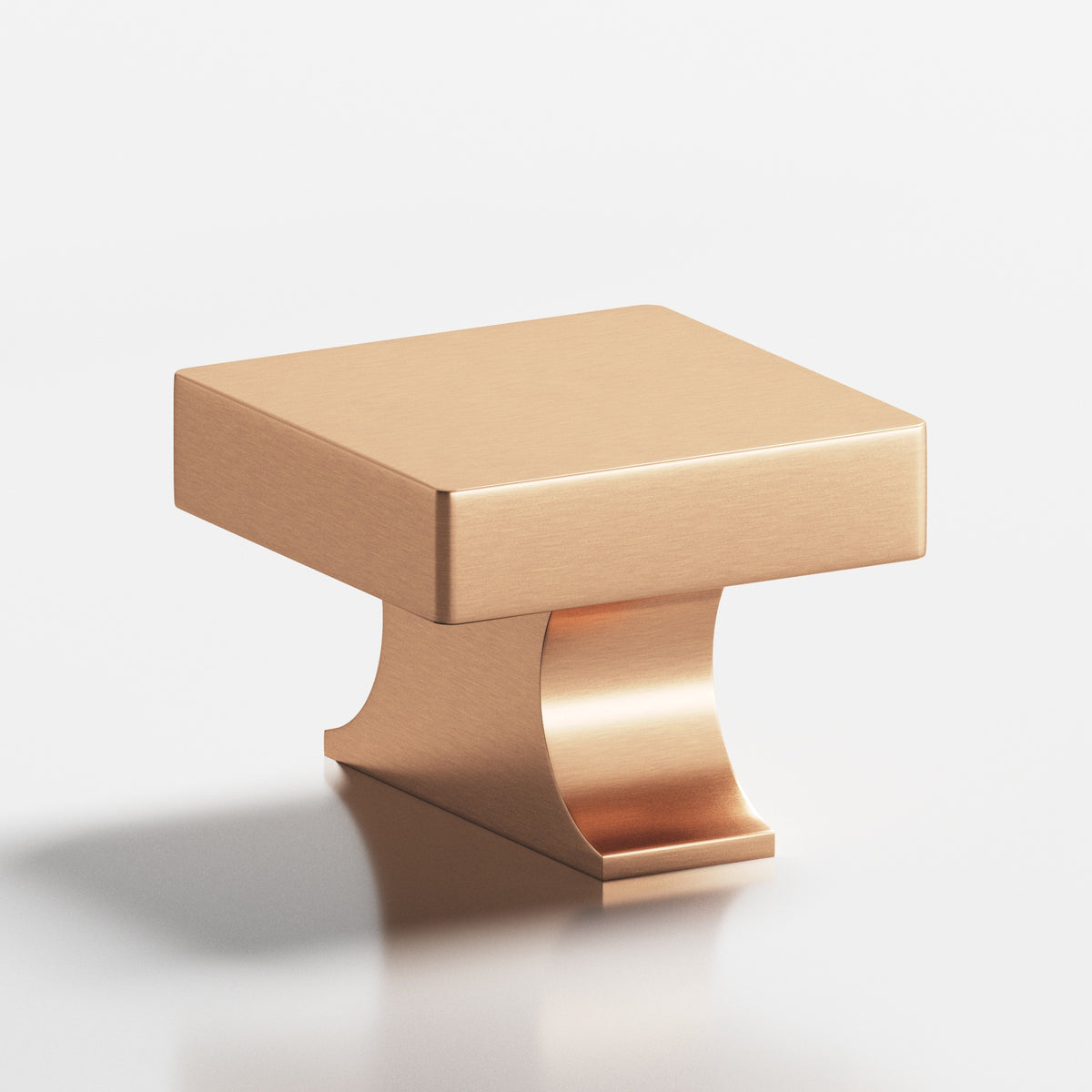Colonial Bronze 735 Square Knob with Flared Rectangular Post, 1-1/2 in - Satin Bronze