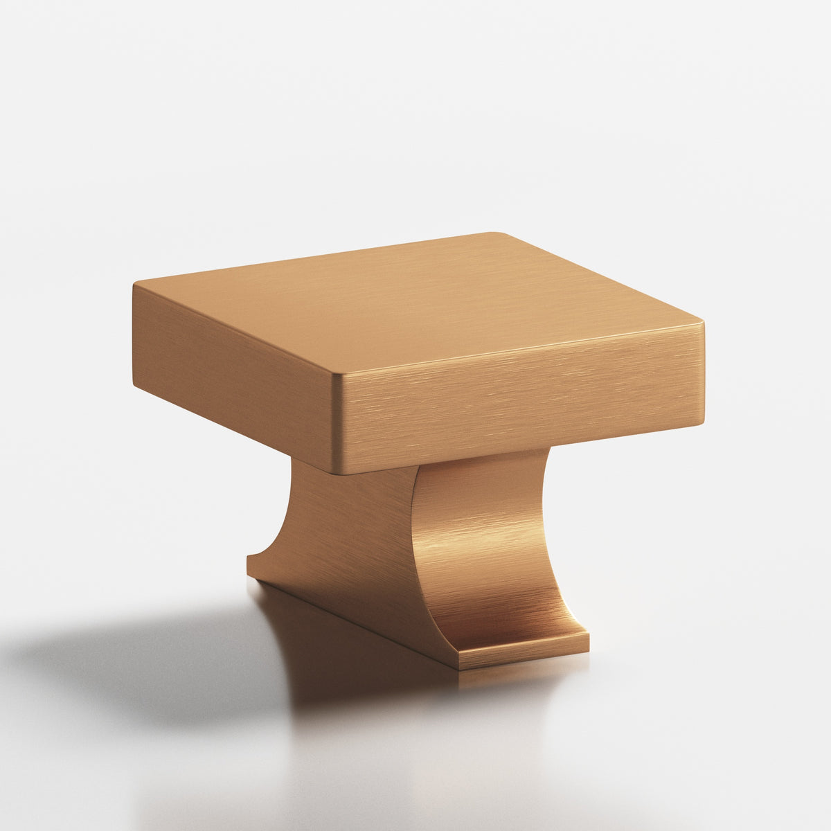 Colonial Bronze 735 Square Knob with Flared Rectangular Post, 1-1/2 in - Matte Satin Bronze