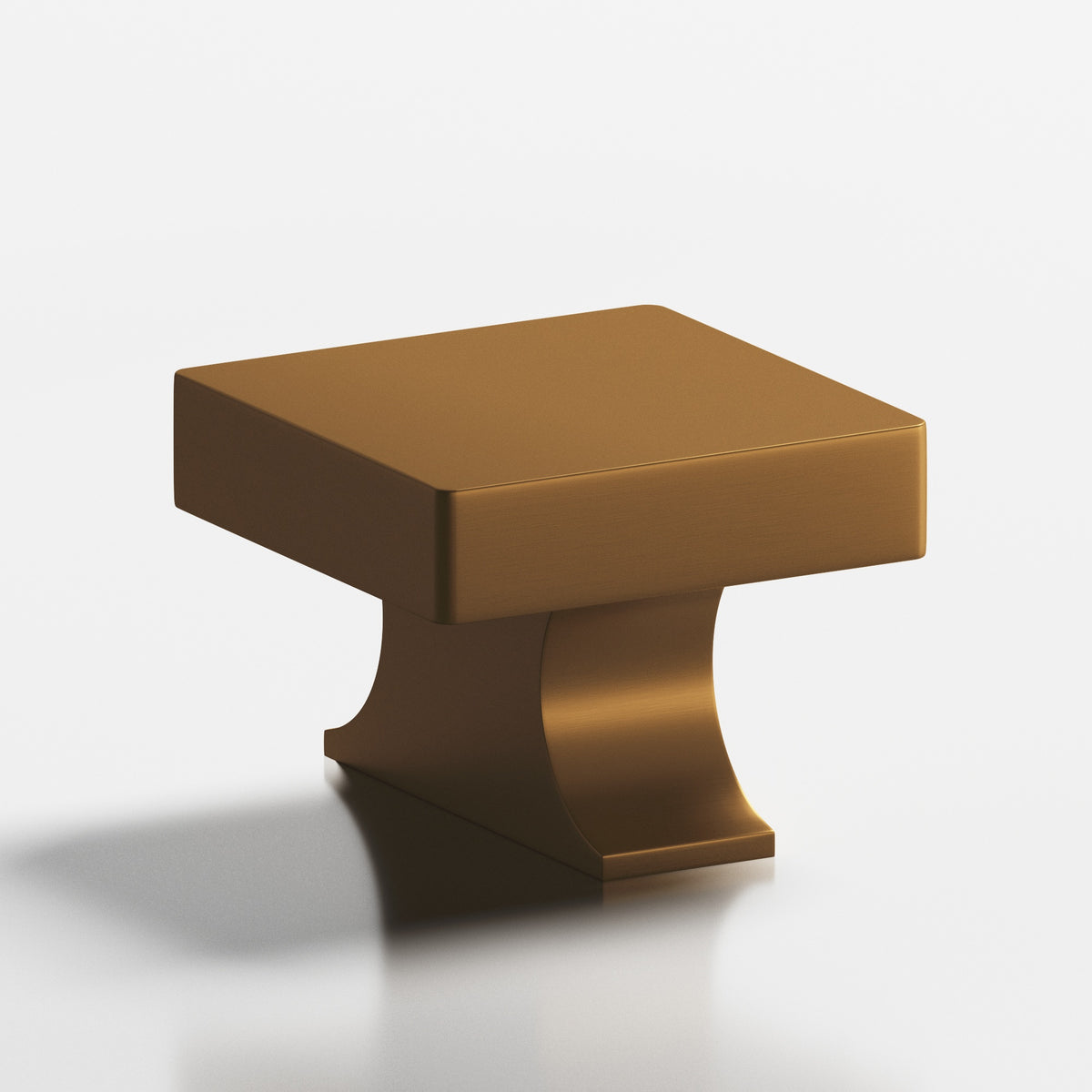 Colonial Bronze 735 Square Knob with Flared Rectangular Post, 1-1/2 in - Matte Light Statuary Bronze
