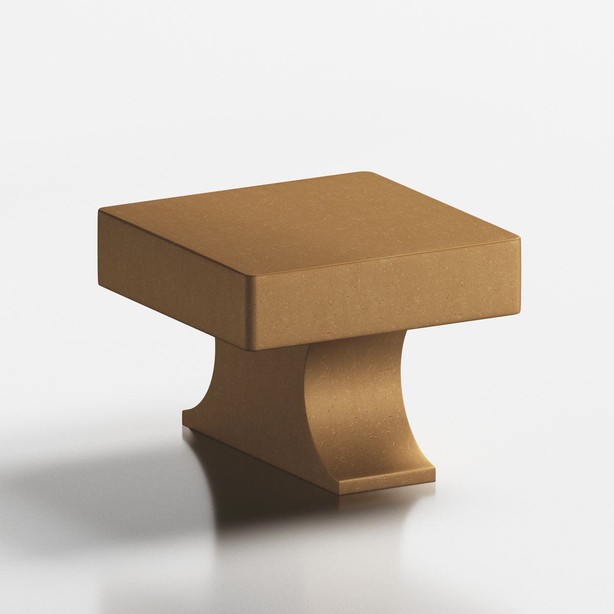 Colonial Bronze 735 Square Knob with Flared Rectangular Post, 1-1/2 in - Distressed Light Statuary Bronze