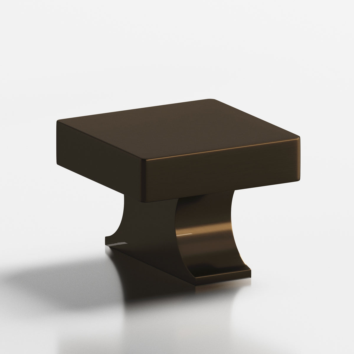 Colonial Bronze 735 Square Knob with Flared Rectangular Post, 1-1/2 in - Oil Rubbed Bronze