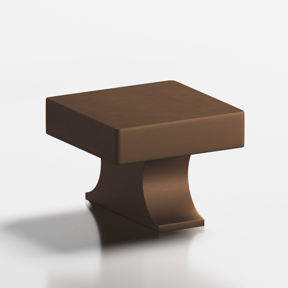 Colonial Bronze 735 Square Knob with Flared Rectangular Post, 1-1/2 in - Matte Oil Rubbed Bronze