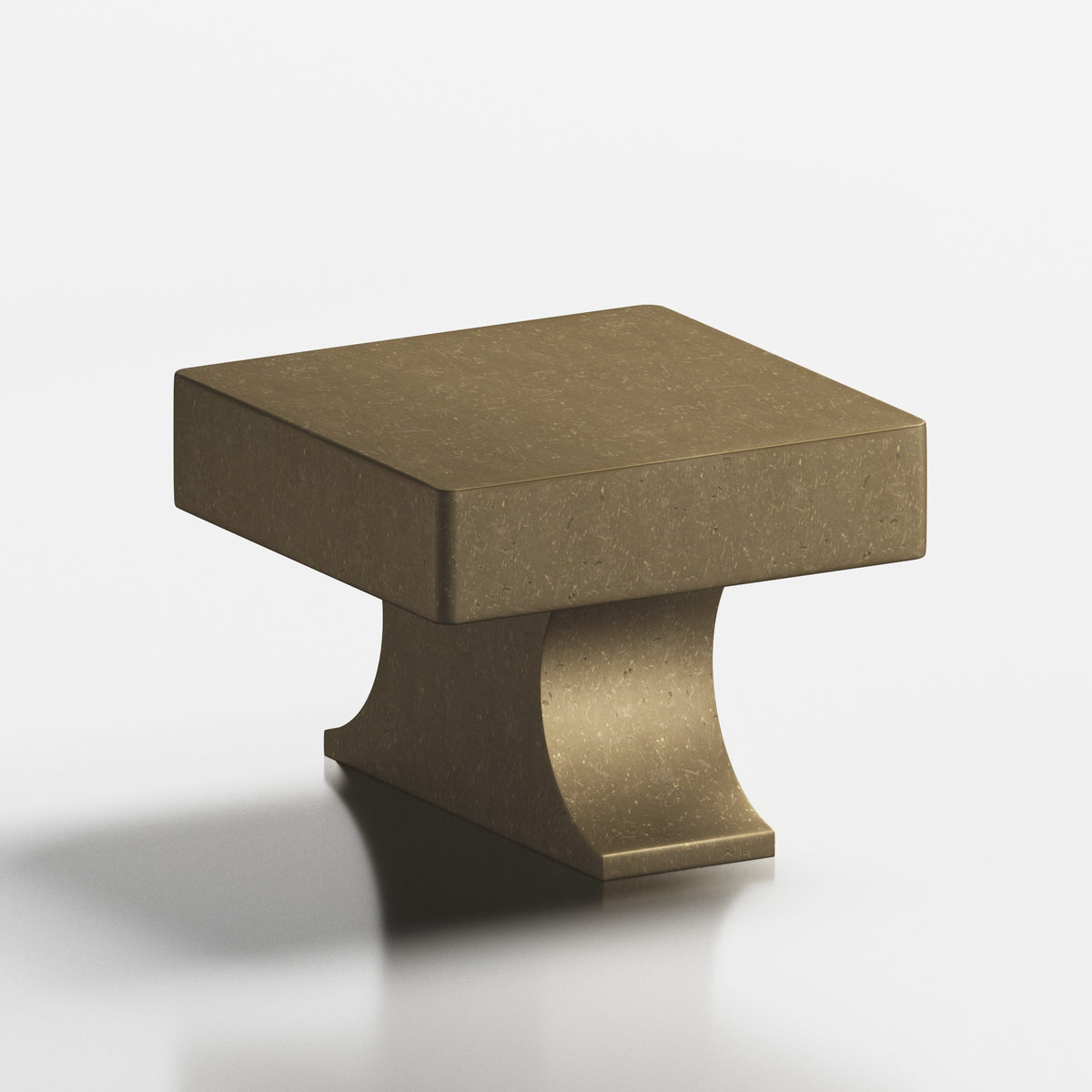 Colonial Bronze 735 Square Knob with Flared Rectangular Post, 1-1/2 in - Distressed Oil Rubbed Bronze