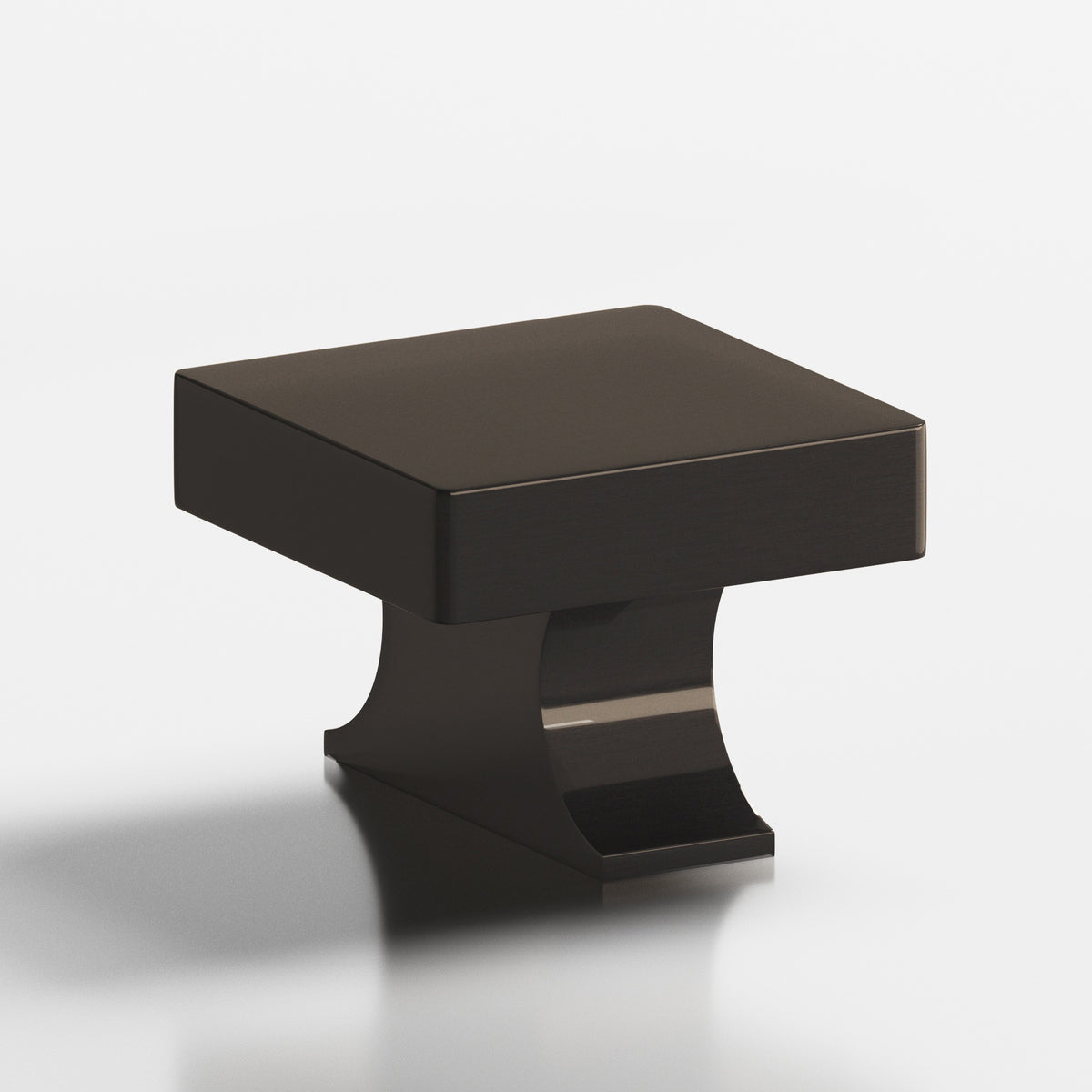 Colonial Bronze 735 Square Knob with Flared Rectangular Post, 1-1/2 in - Dark Statuary Bronze