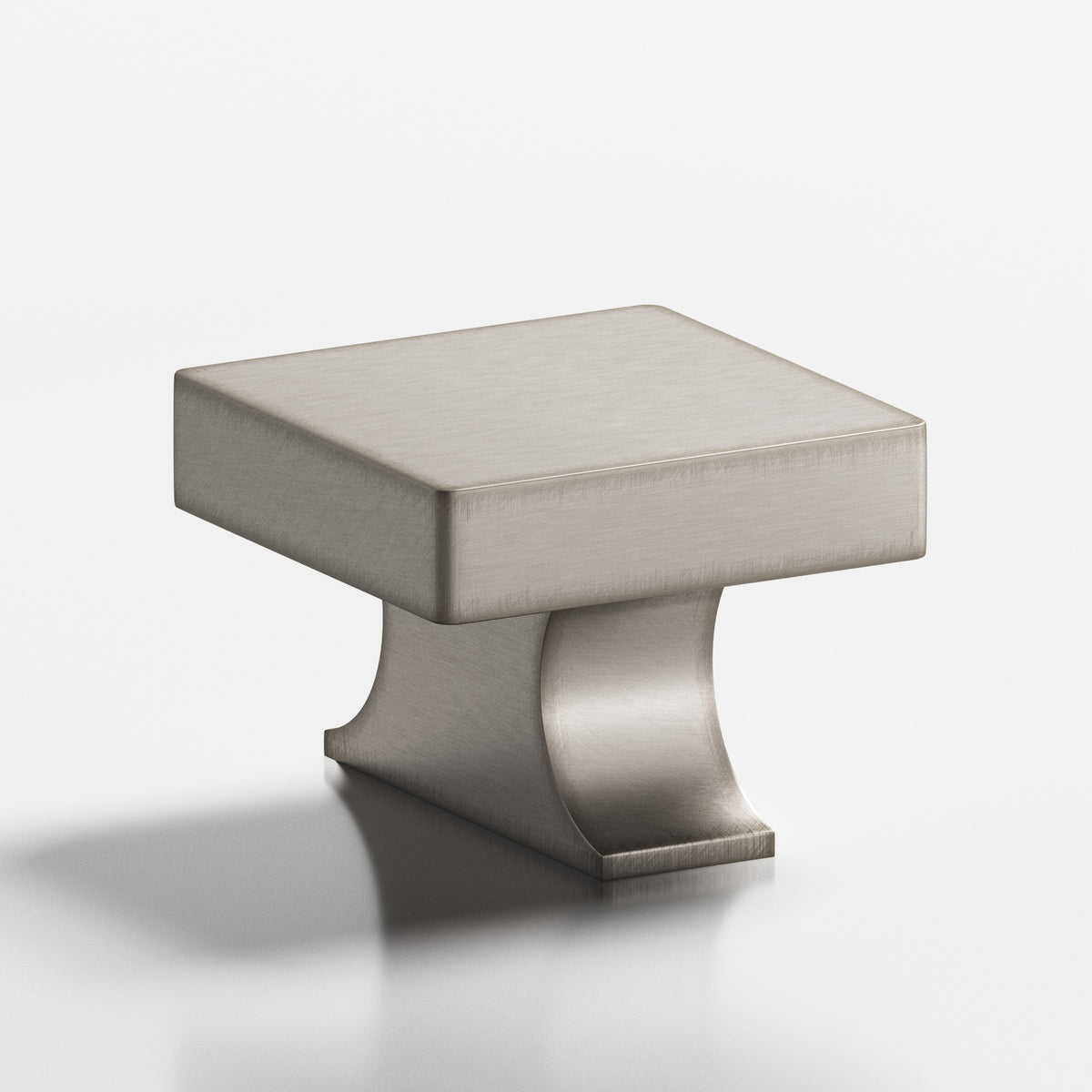 Colonial Bronze 735 Square Knob with Flared Rectangular Post, 1-1/2 in - Pewter