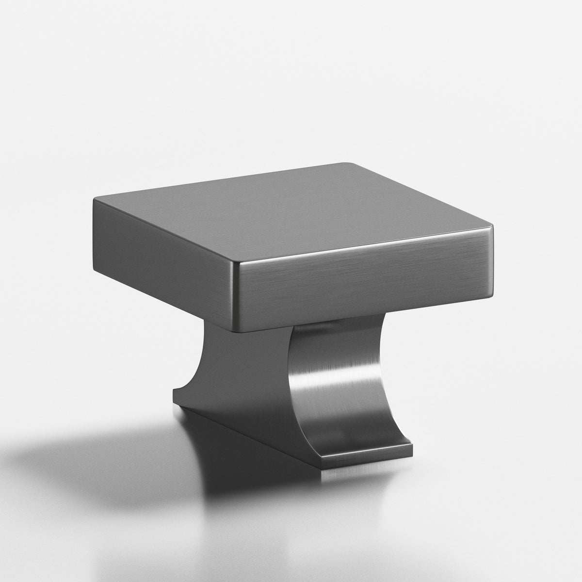 Colonial Bronze 735 Square Knob with Flared Rectangular Post, 1-1/2 in - Graphite