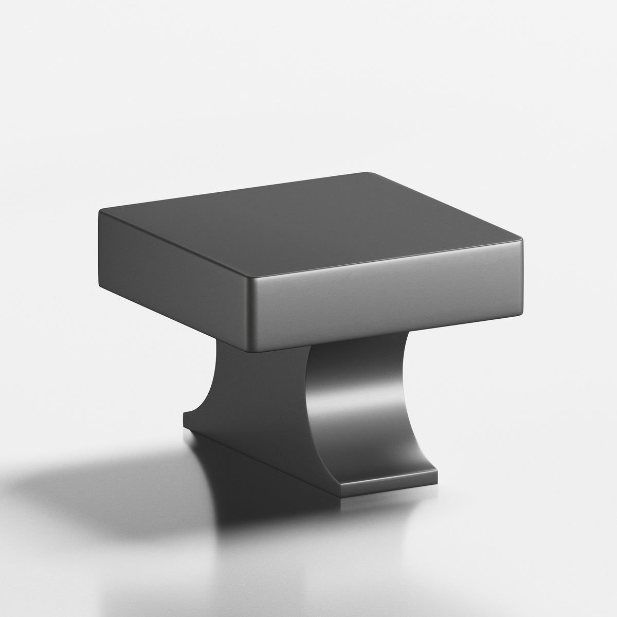Colonial Bronze 735 Square Knob with Flared Rectangular Post, 1-1/2 in - Matte Graphite