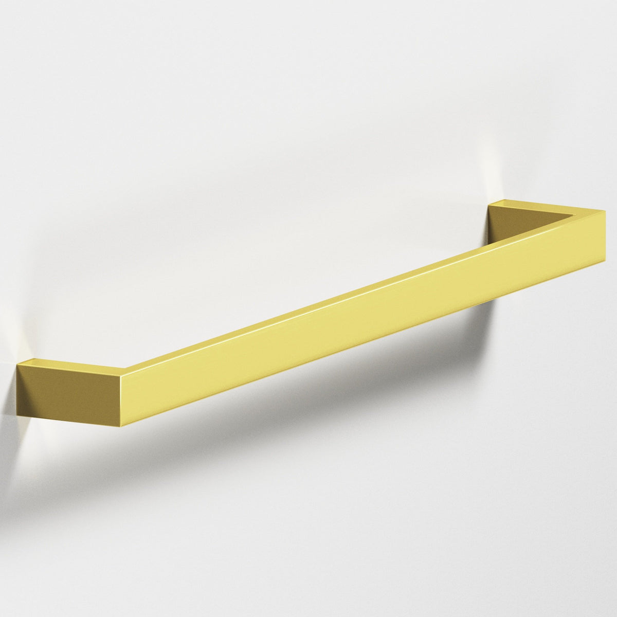 Colonial Bronze 845 Rectangular Pull with Rounded Back, 1 in Wide - French Gold