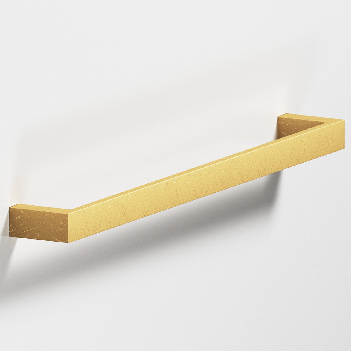 Colonial Bronze 746 Rectangular Pull with Rounded Back, 5/8 in Wide - Weathered Brass