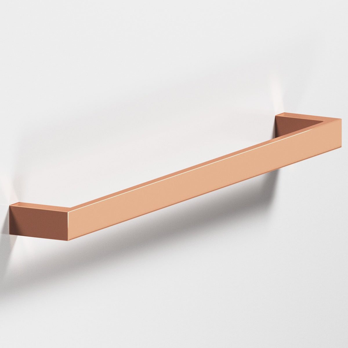 Colonial Bronze 746 Rectangular Pull with Rounded Back, 5/8 in Wide - Polished Copper