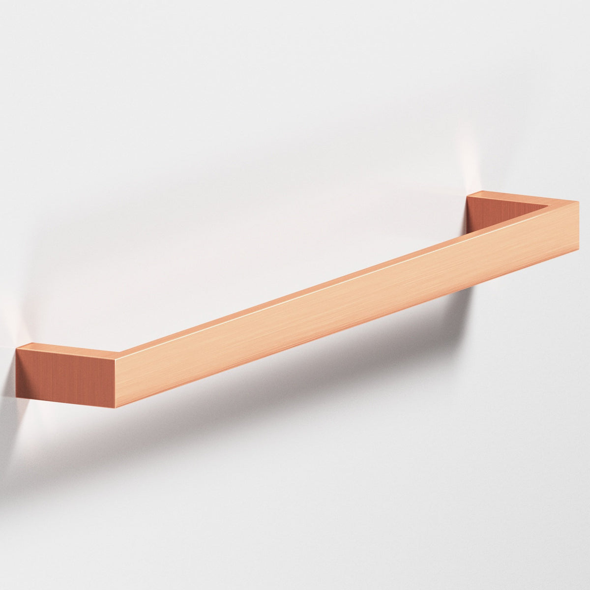 Colonial Bronze 747 Rectangular Pull with Rounded Back, 3/4 in Wide - Satin Copper