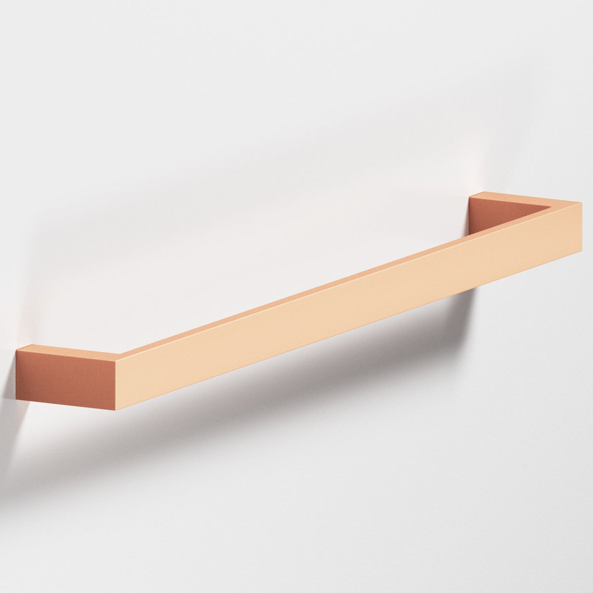Colonial Bronze 746 Rectangular Pull with Rounded Back, 5/8 in Wide - Matte Satin Copper