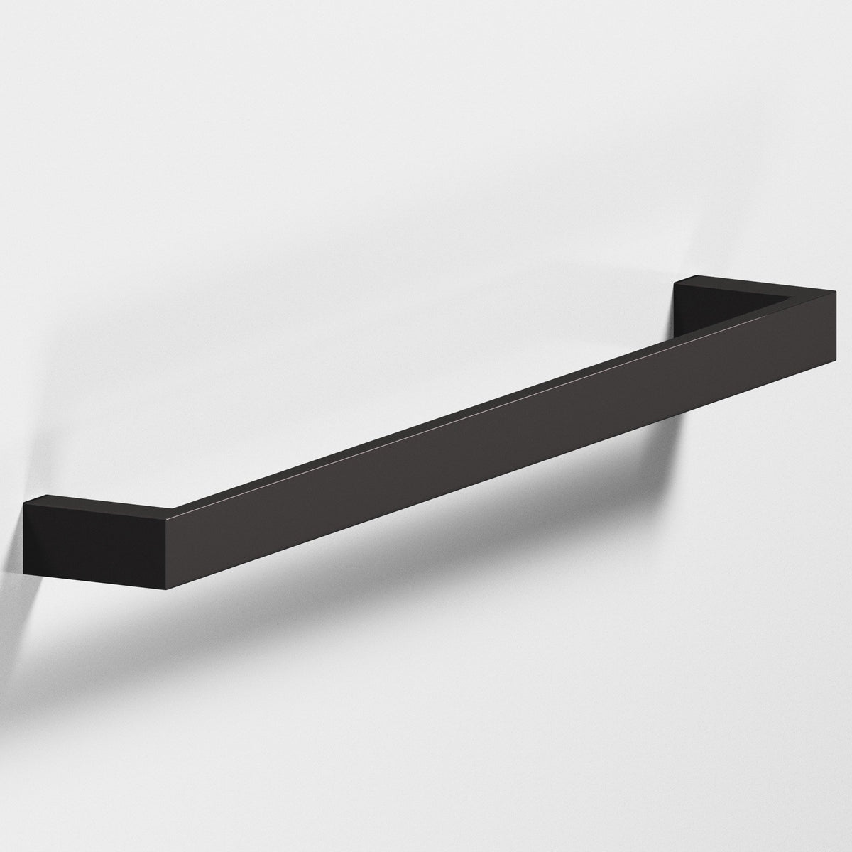 Colonial Bronze 845 Rectangular Pull with Rounded Back, 1 in Wide - Satin Black