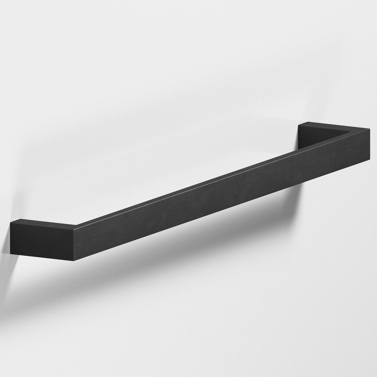 Colonial Bronze 747 Rectangular Pull with Rounded Back, 3/4 in Wide - Matte Satin Black