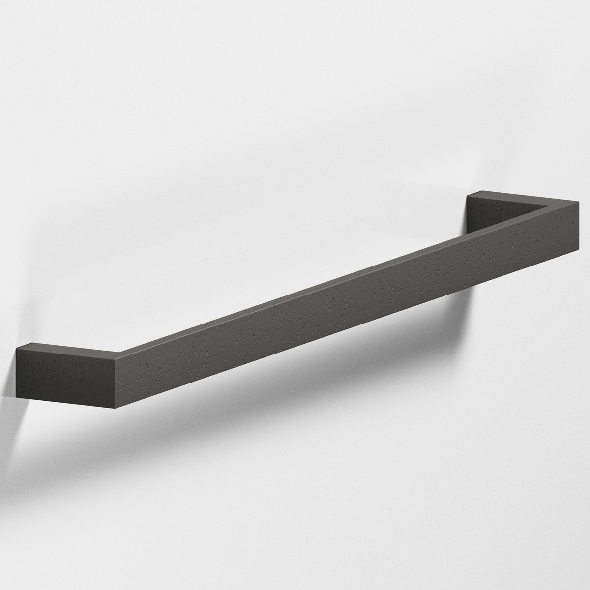 Colonial Bronze 746 Rectangular Pull with Rounded Back, 5/8 in Wide - Distressed Satin Black