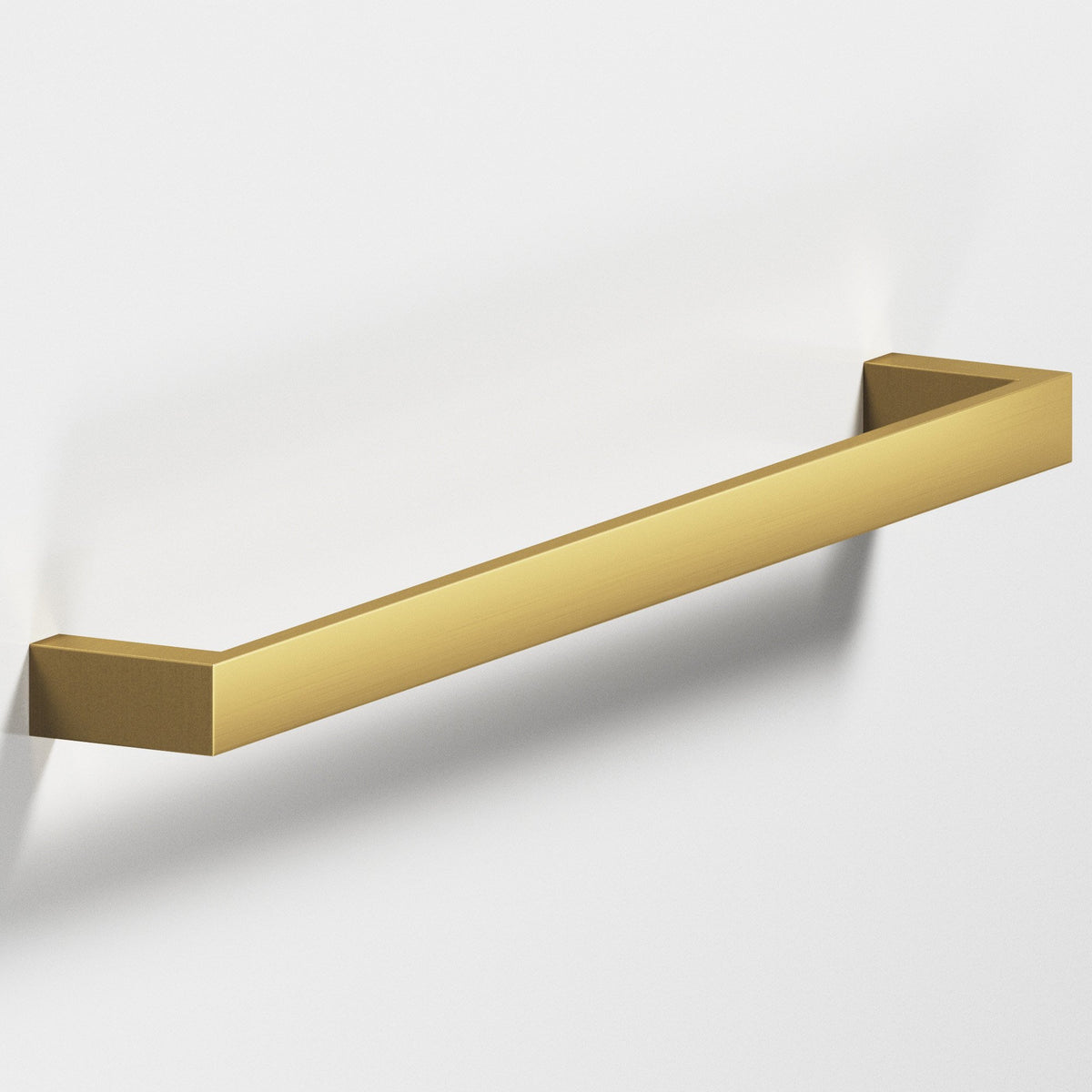 Colonial Bronze 746 Rectangular Pull with Rounded Back, 5/8 in Wide - Satin Brass